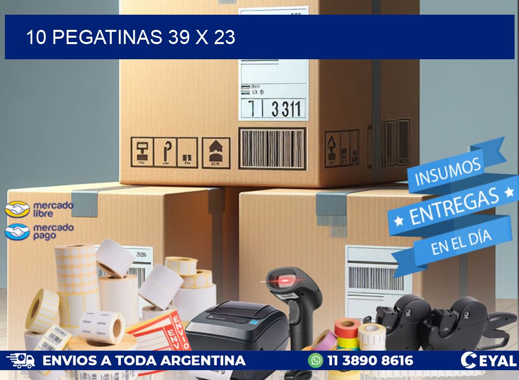 10 PEGATINAS 39 x 23