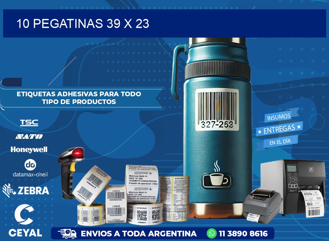 10 PEGATINAS 39 x 23