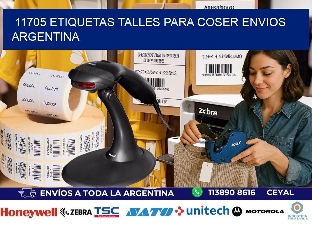 11705 ETIQUETAS TALLES PARA COSER ENVIOS ARGENTINA