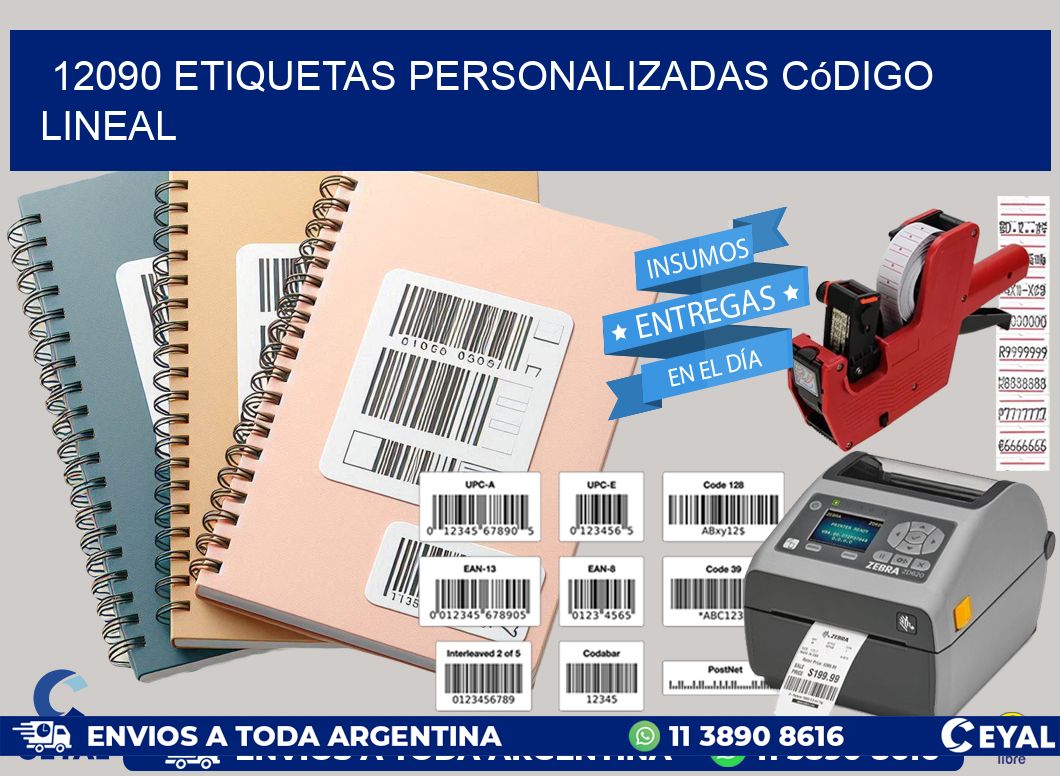 12090 Etiquetas personalizadas código lineal