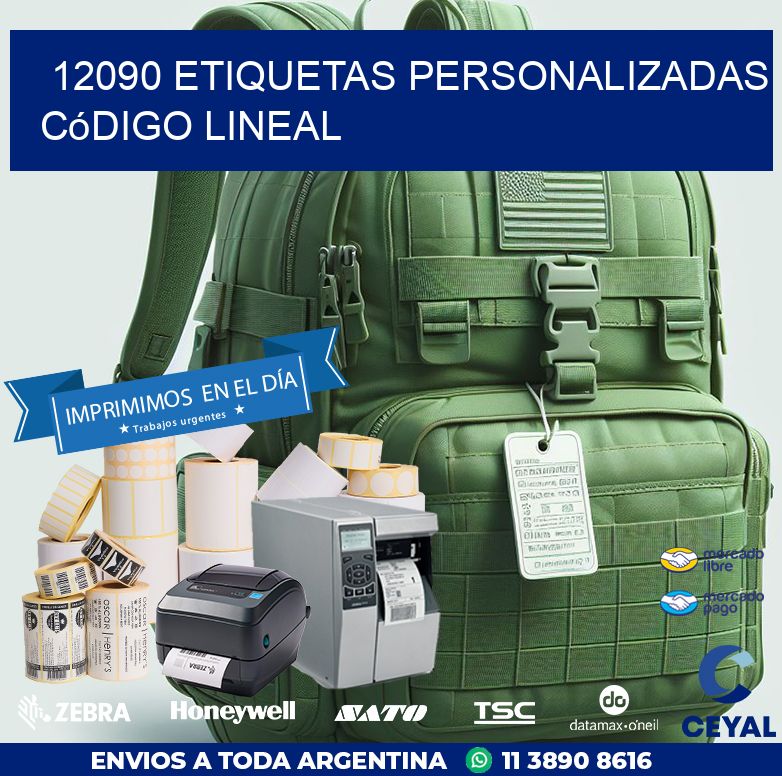 12090 Etiquetas personalizadas código lineal