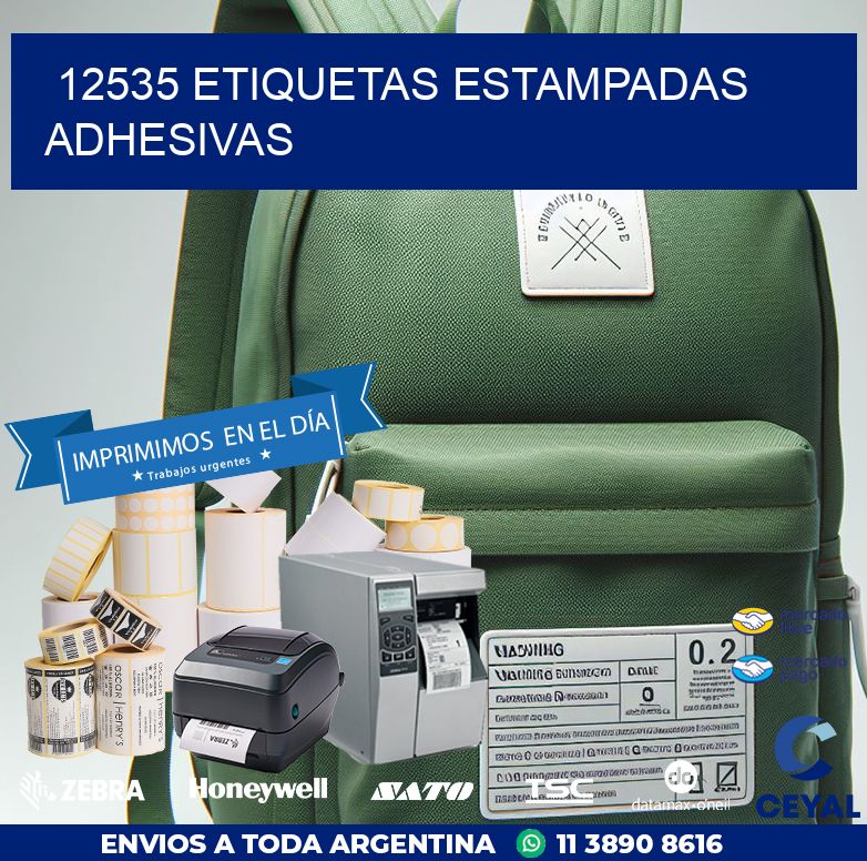12535 etiquetas estampadas adhesivas