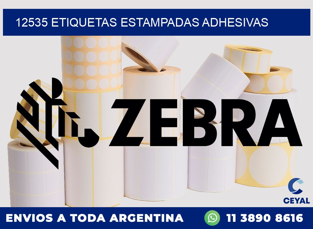 12535 etiquetas estampadas adhesivas