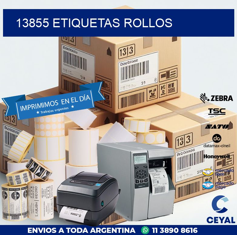 13855 etiquetas rollos