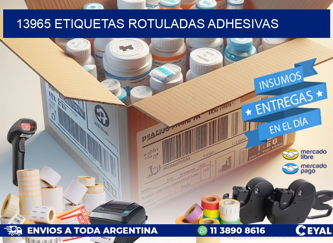 13965 etiquetas rotuladas adhesivas
