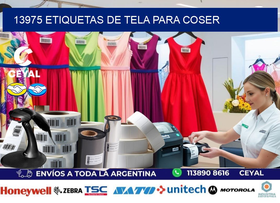 13975 Etiquetas de tela para coser