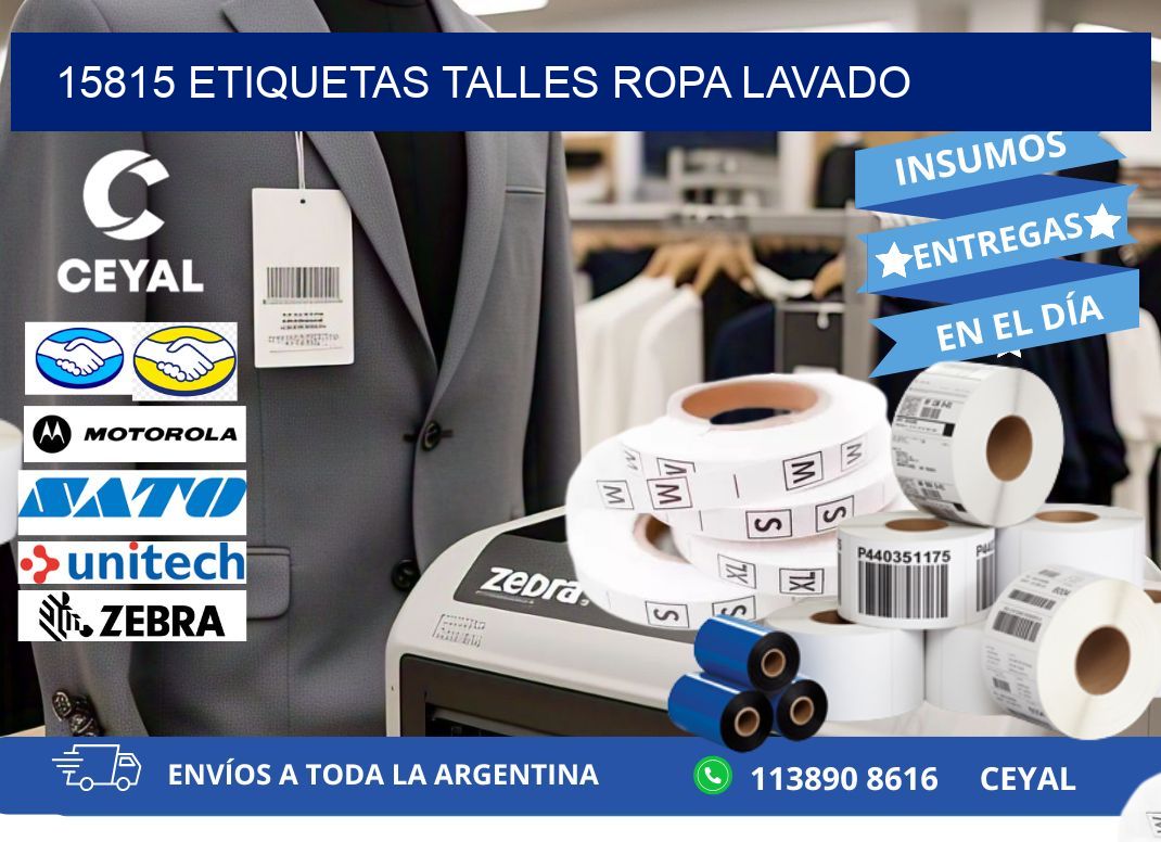 15815 ETIQUETAS TALLES ROPA LAVADO