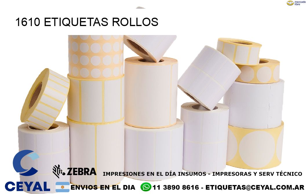 1610 etiquetas rollos