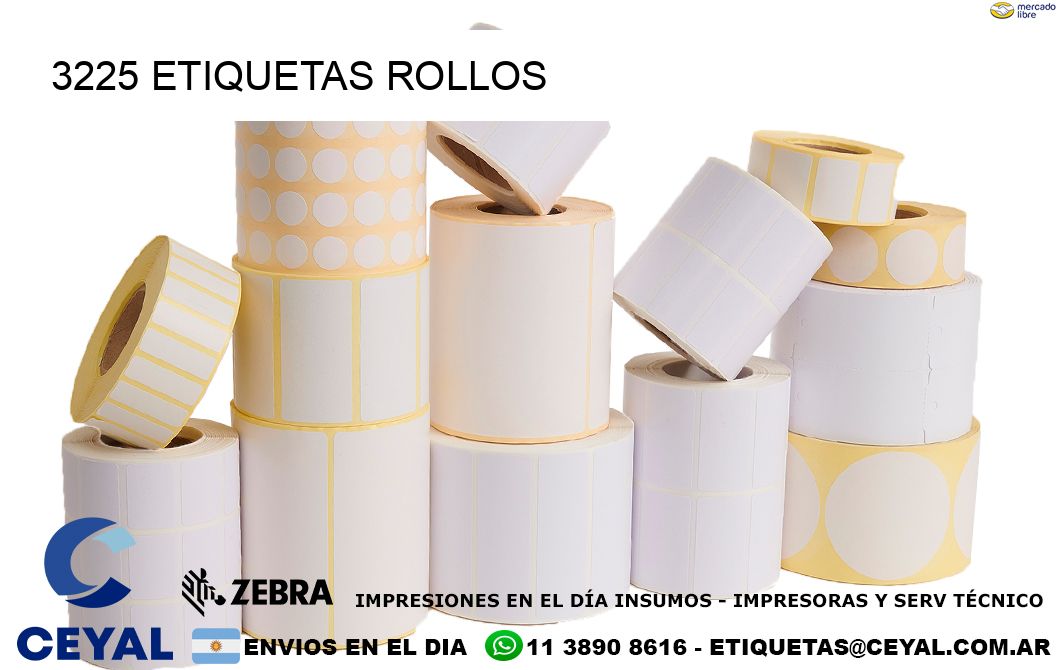 3225 etiquetas rollos