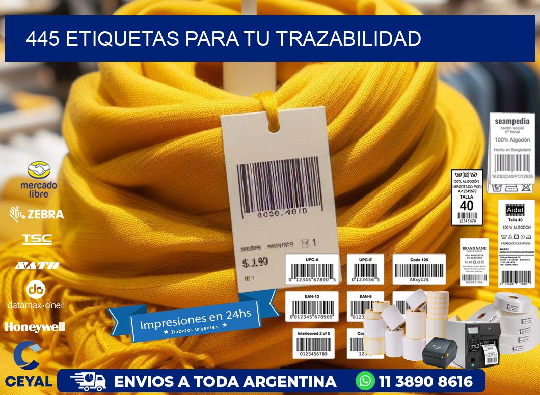 445 etiquetas para tu trazabilidad
