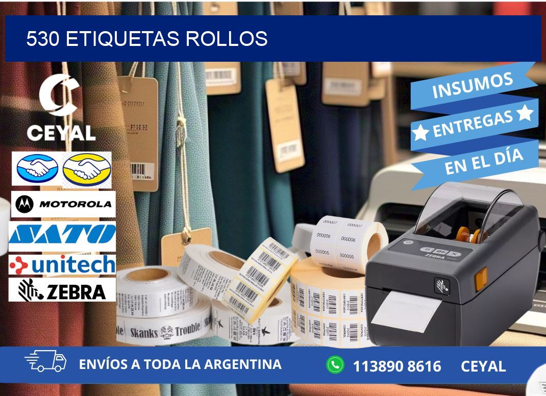 530 etiquetas rollos
