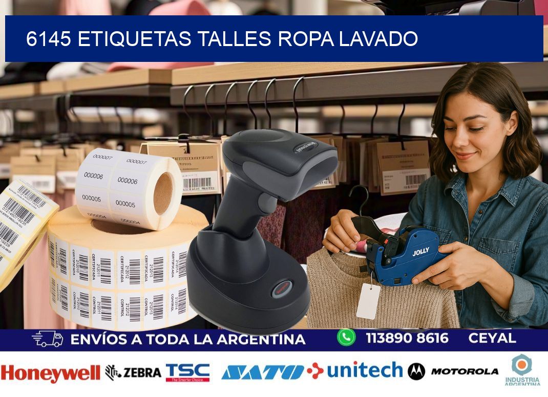 6145 ETIQUETAS TALLES ROPA LAVADO