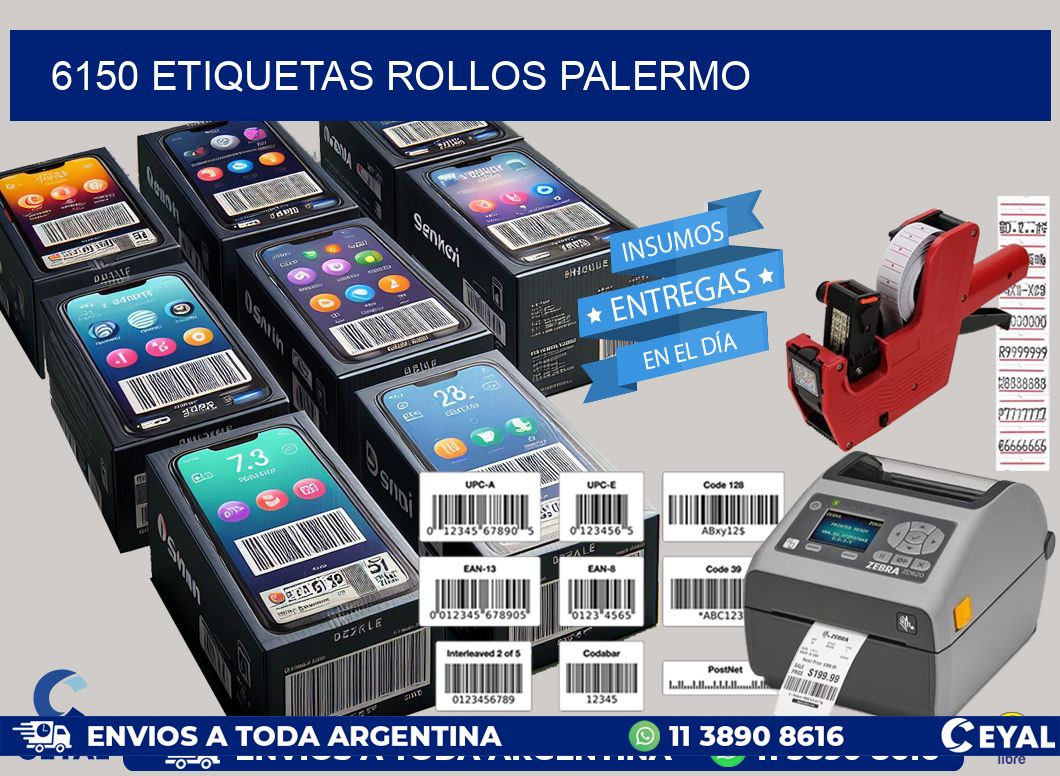 6150 etiquetas rollos PALERMO
