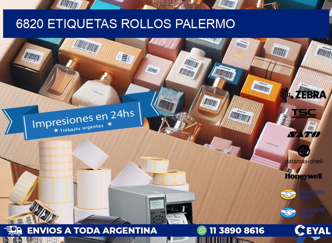 6820 etiquetas rollos PALERMO