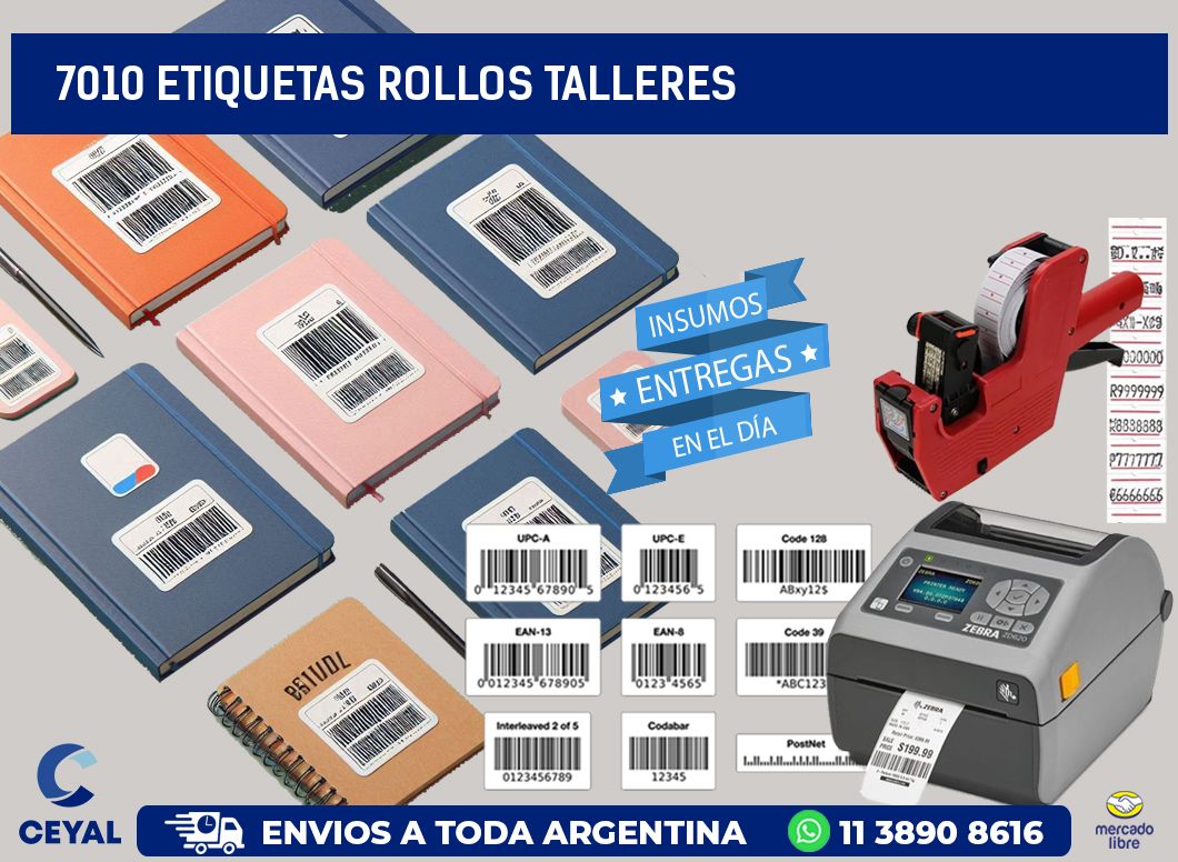 7010 etiquetas rollos TALLERES