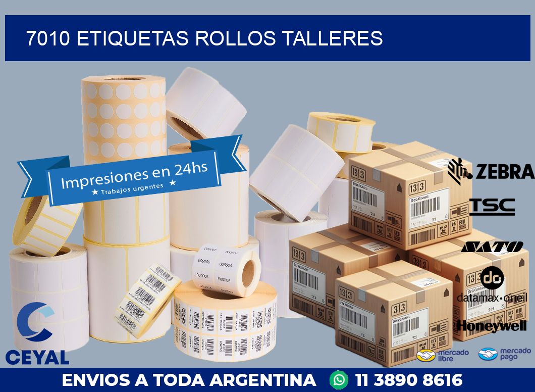 7010 etiquetas rollos TALLERES