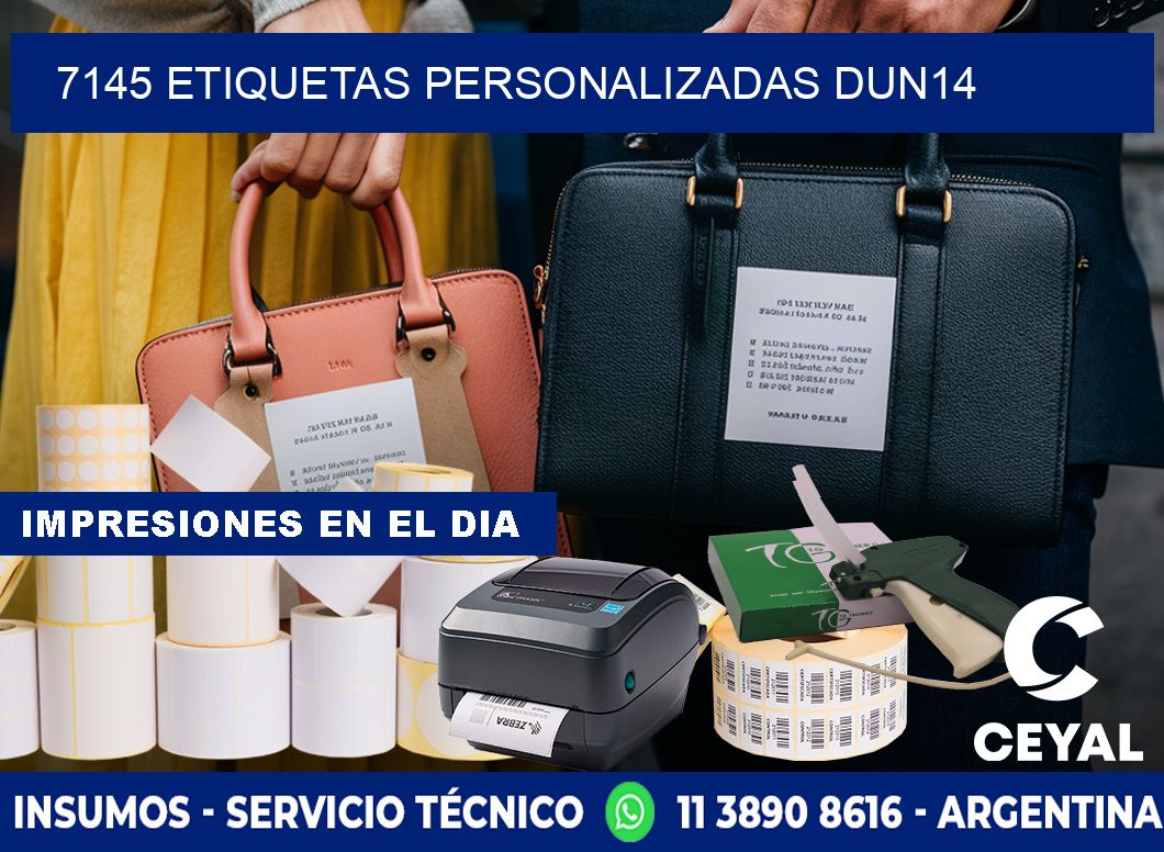 7145 Etiquetas personalizadas dun14