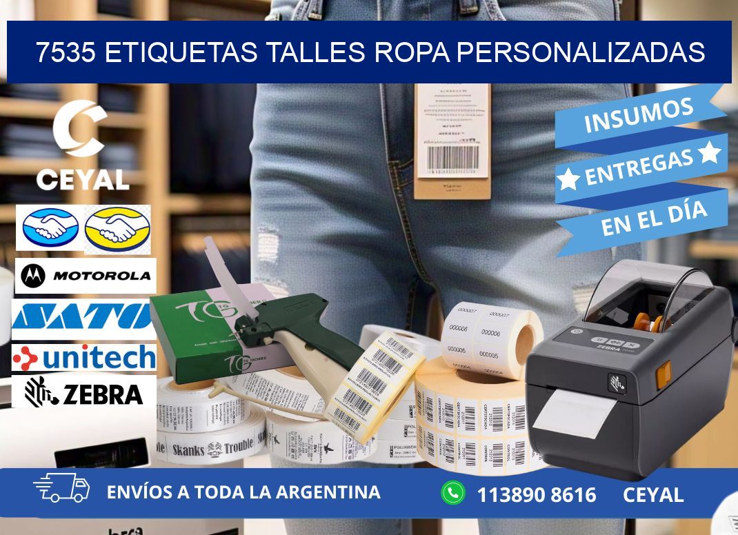 7535 ETIQUETAS TALLES ROPA PERSONALIZADAS