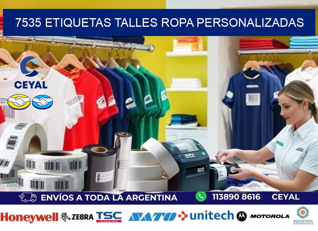 7535 ETIQUETAS TALLES ROPA PERSONALIZADAS