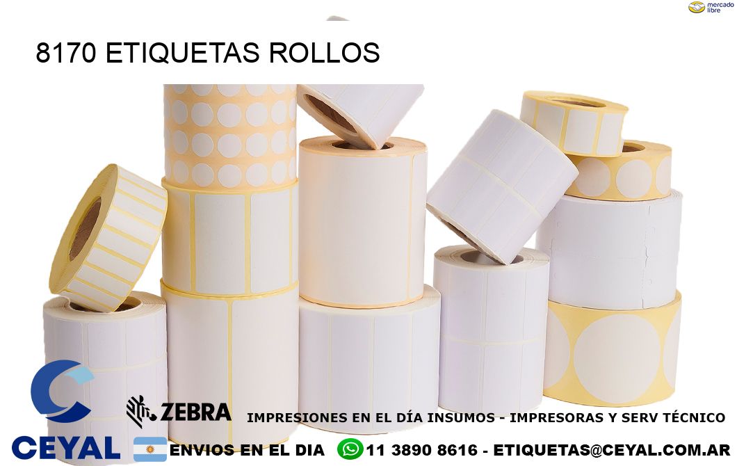 8170 etiquetas rollos
