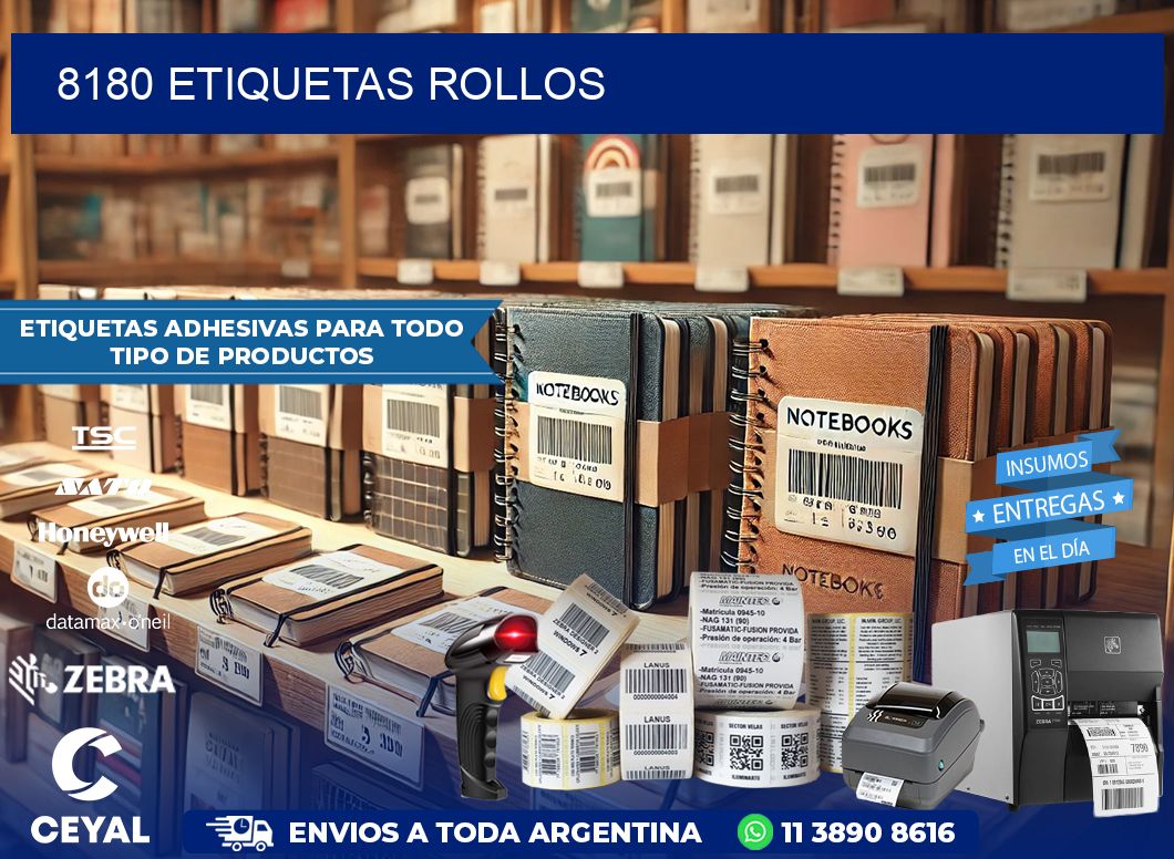 8180 etiquetas rollos