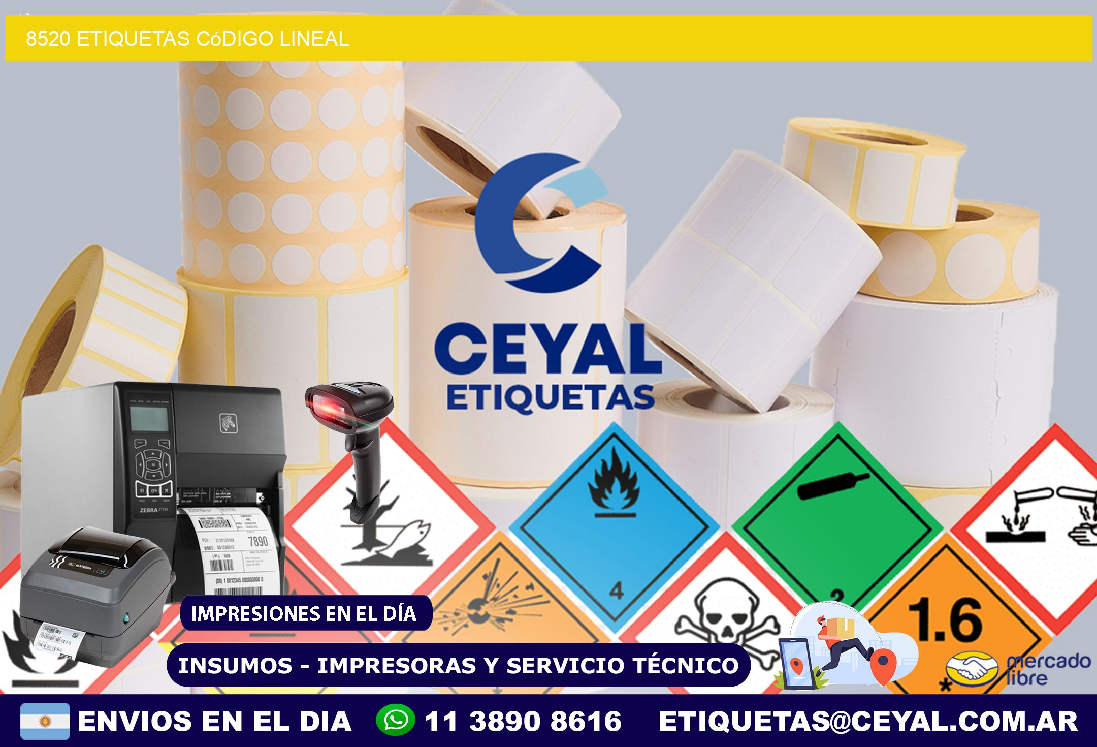 8520 Etiquetas código lineal