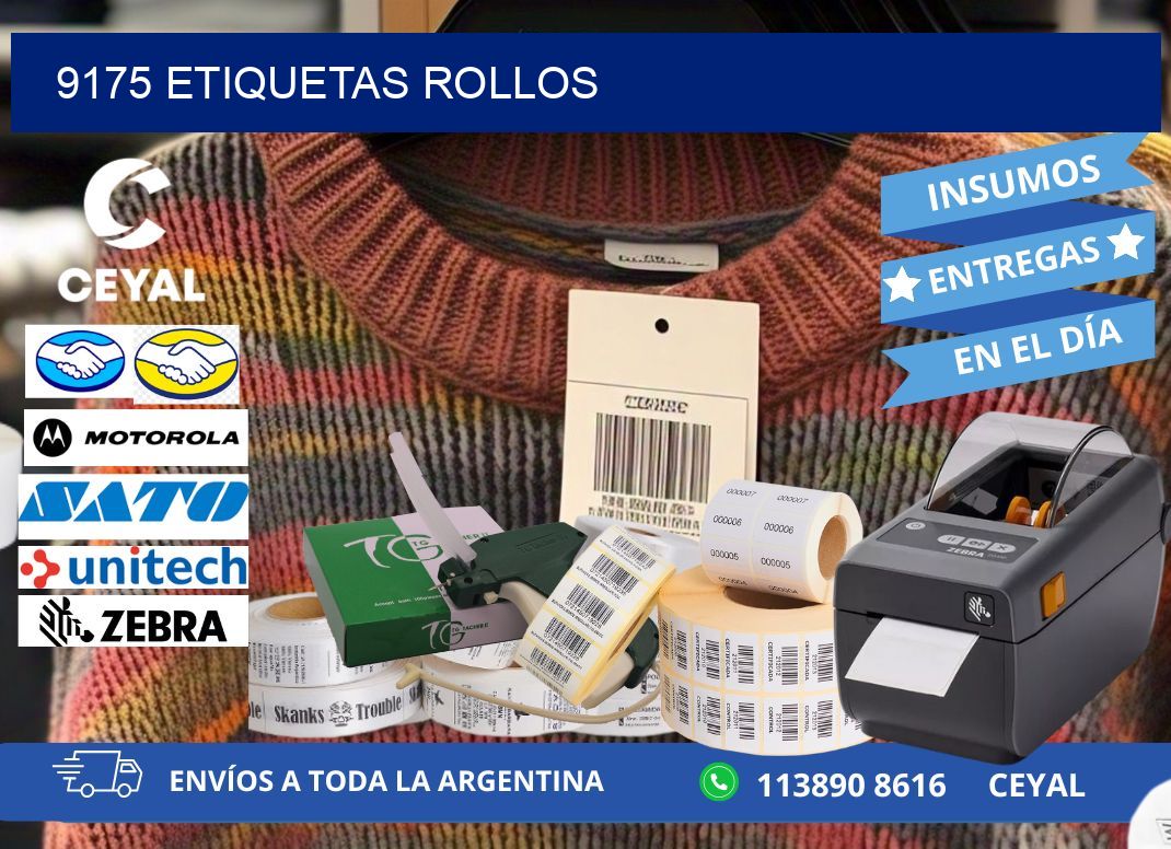 9175 etiquetas rollos