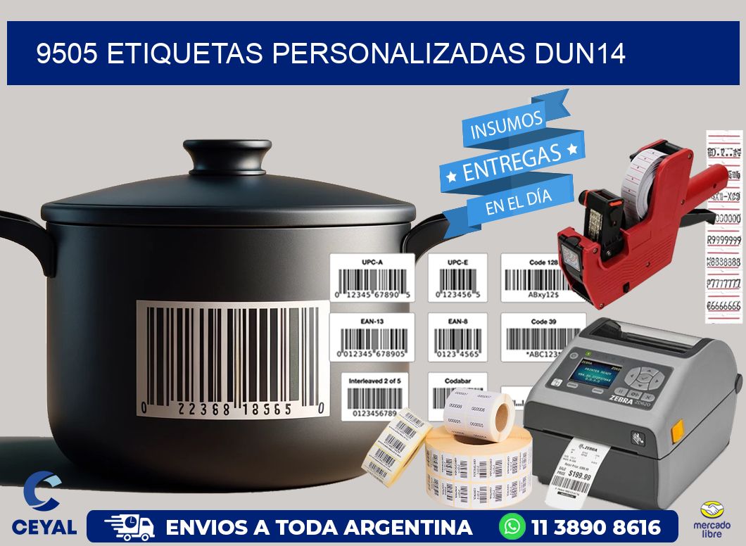 9505 Etiquetas personalizadas dun14