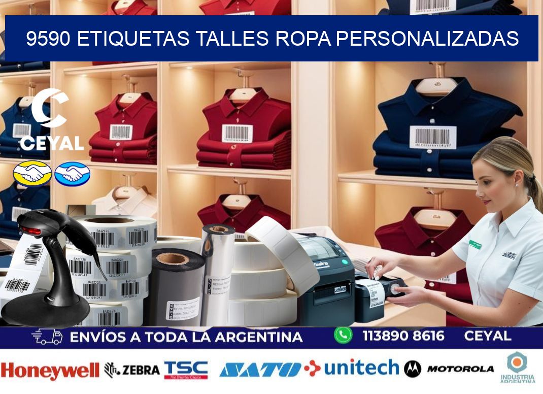 9590 ETIQUETAS TALLES ROPA PERSONALIZADAS