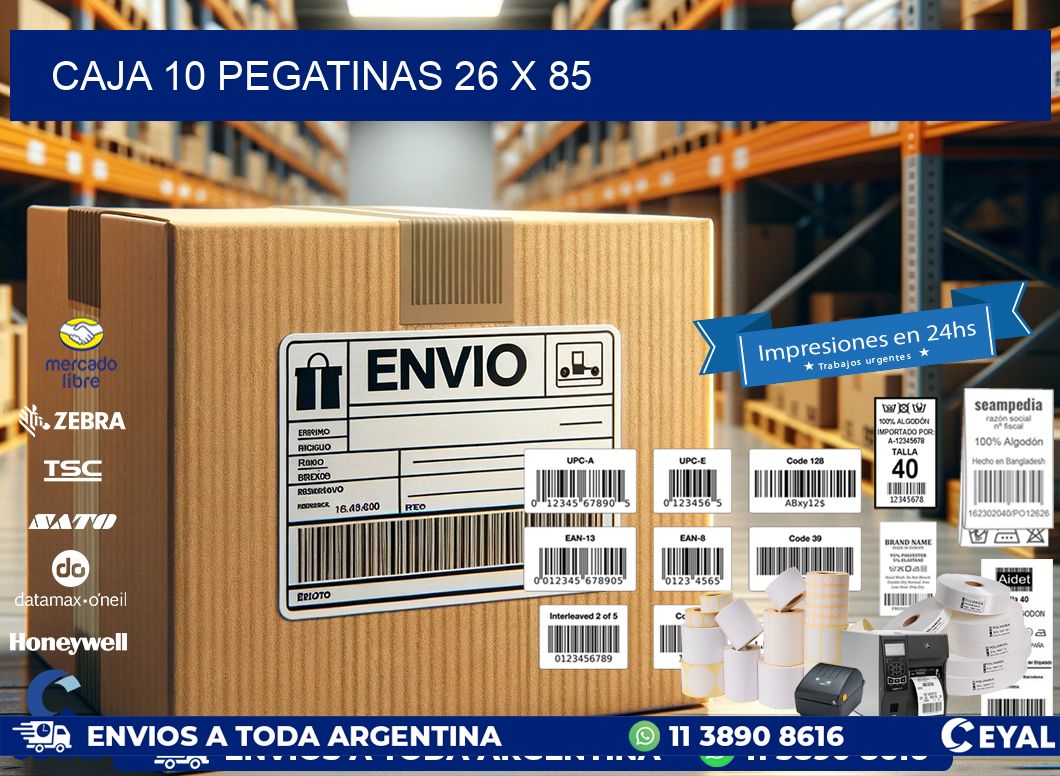 CAJA 10 PEGATINAS 26 x 85