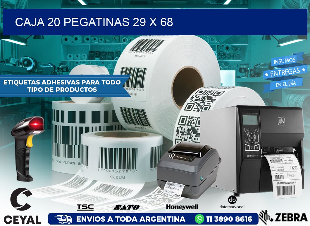 CAJA 20 PEGATINAS 29 x 68