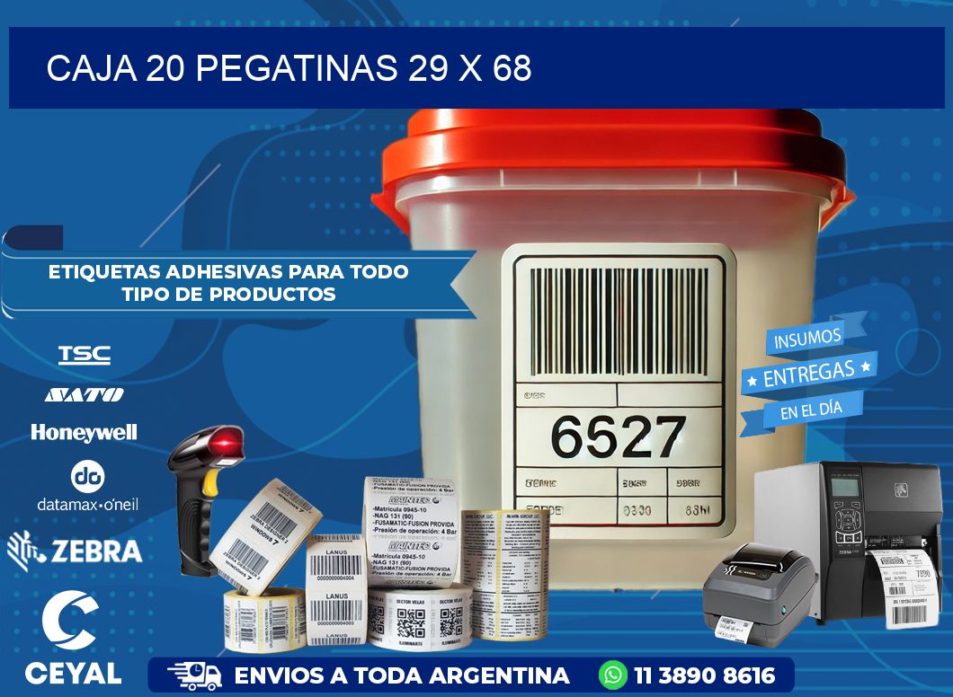CAJA 20 PEGATINAS 29 x 68