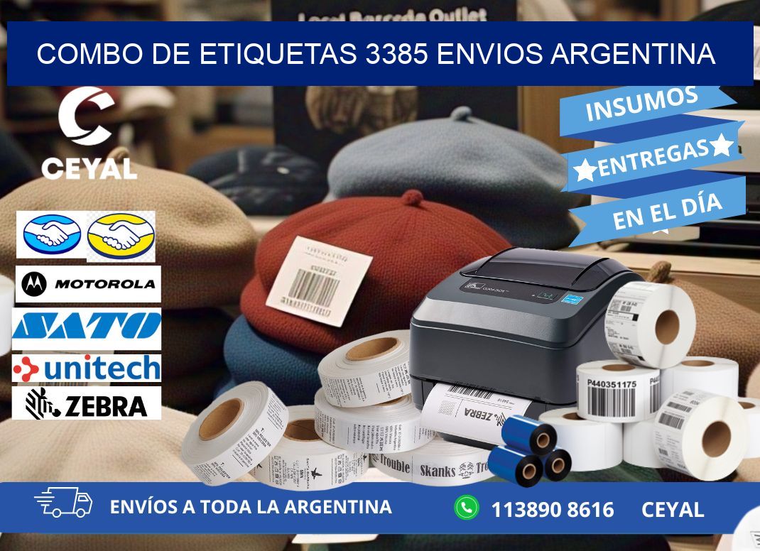 Combo de etiquetas 3385 ENVIOS ARGENTINA