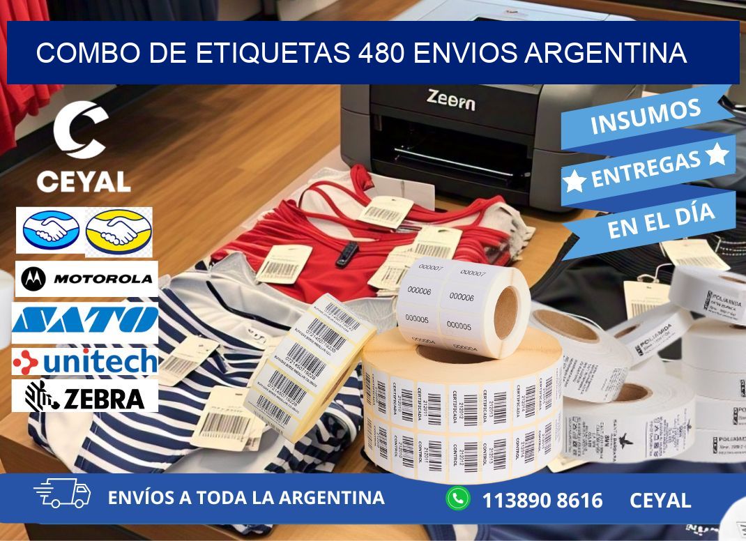 Combo de etiquetas 480 ENVIOS ARGENTINA