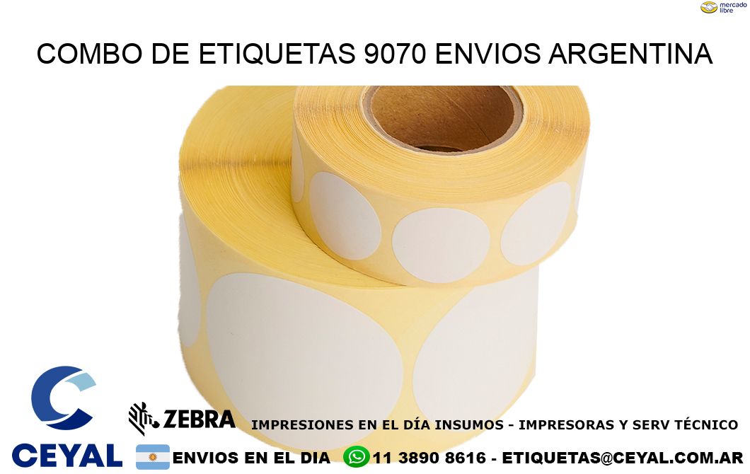Combo de etiquetas 9070 ENVIOS ARGENTINA