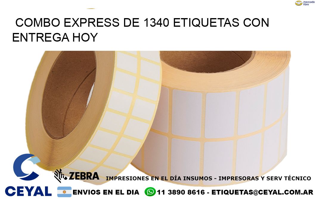 Combo express de 1340 etiquetas con entrega hoy