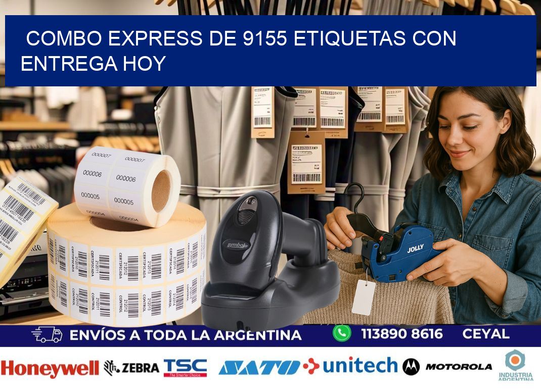 Combo express de 9155 etiquetas con entrega hoy