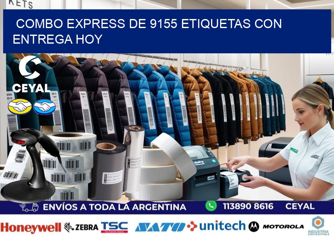 Combo express de 9155 etiquetas con entrega hoy