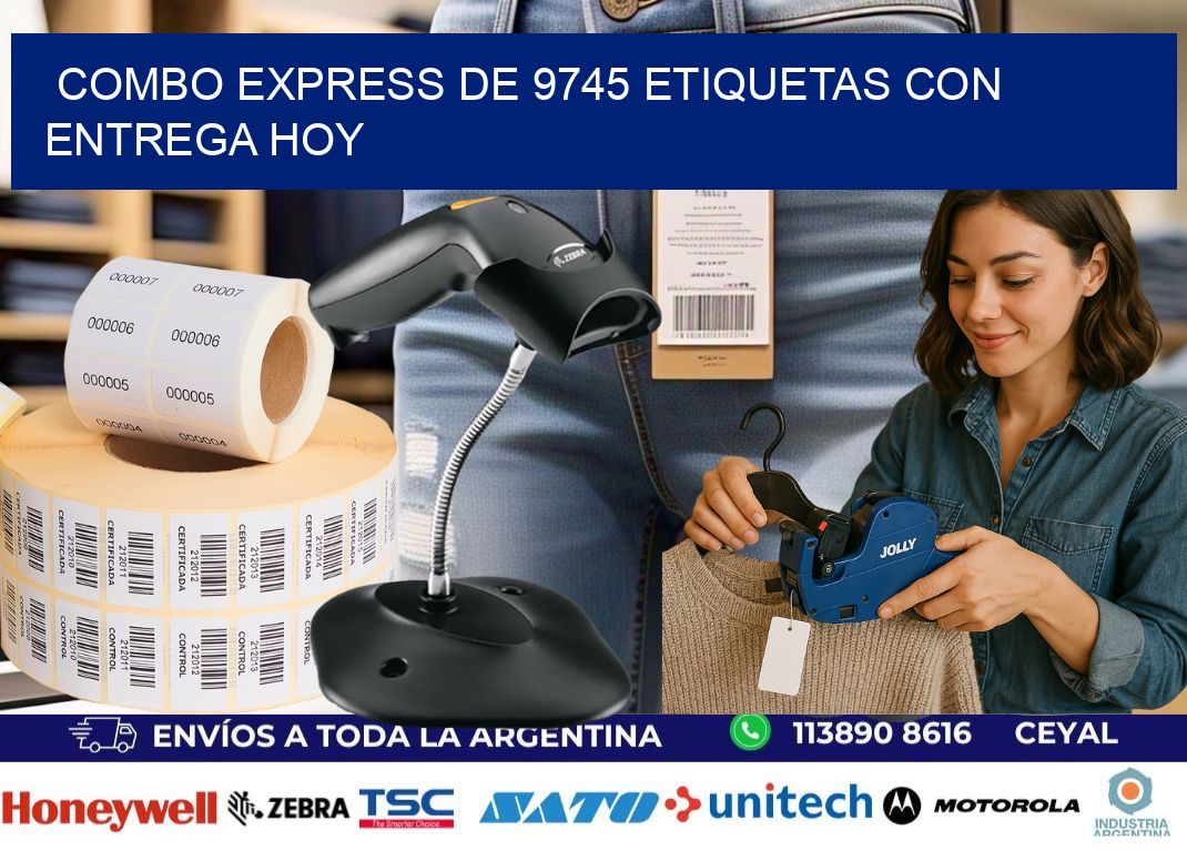 Combo express de 9745 etiquetas con entrega hoy