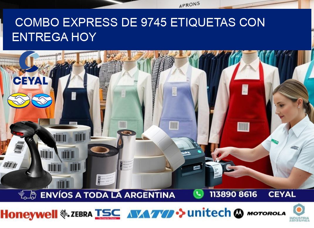 Combo express de 9745 etiquetas con entrega hoy