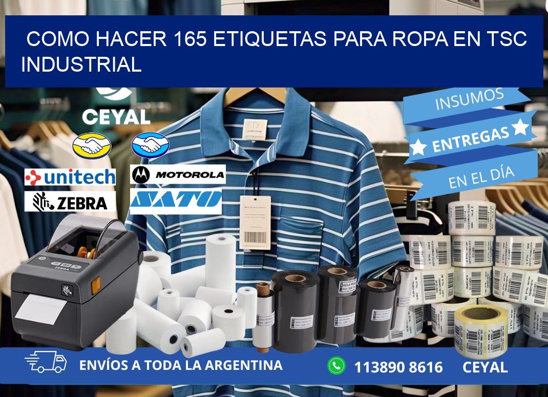 Como hacer 165 etiquetas para ropa en tsc industrial