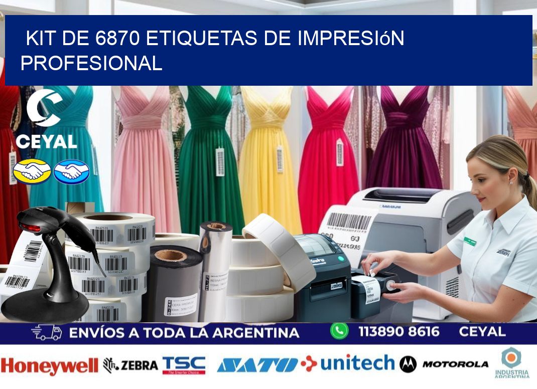 Kit de 6870 etiquetas de impresión profesional