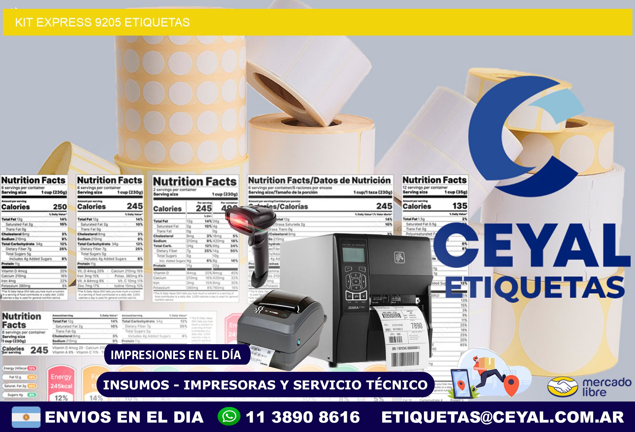Kit express 9205 etiquetas