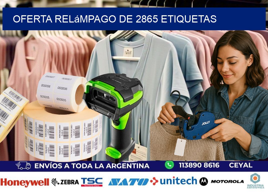 Oferta relámpago de 2865 etiquetas