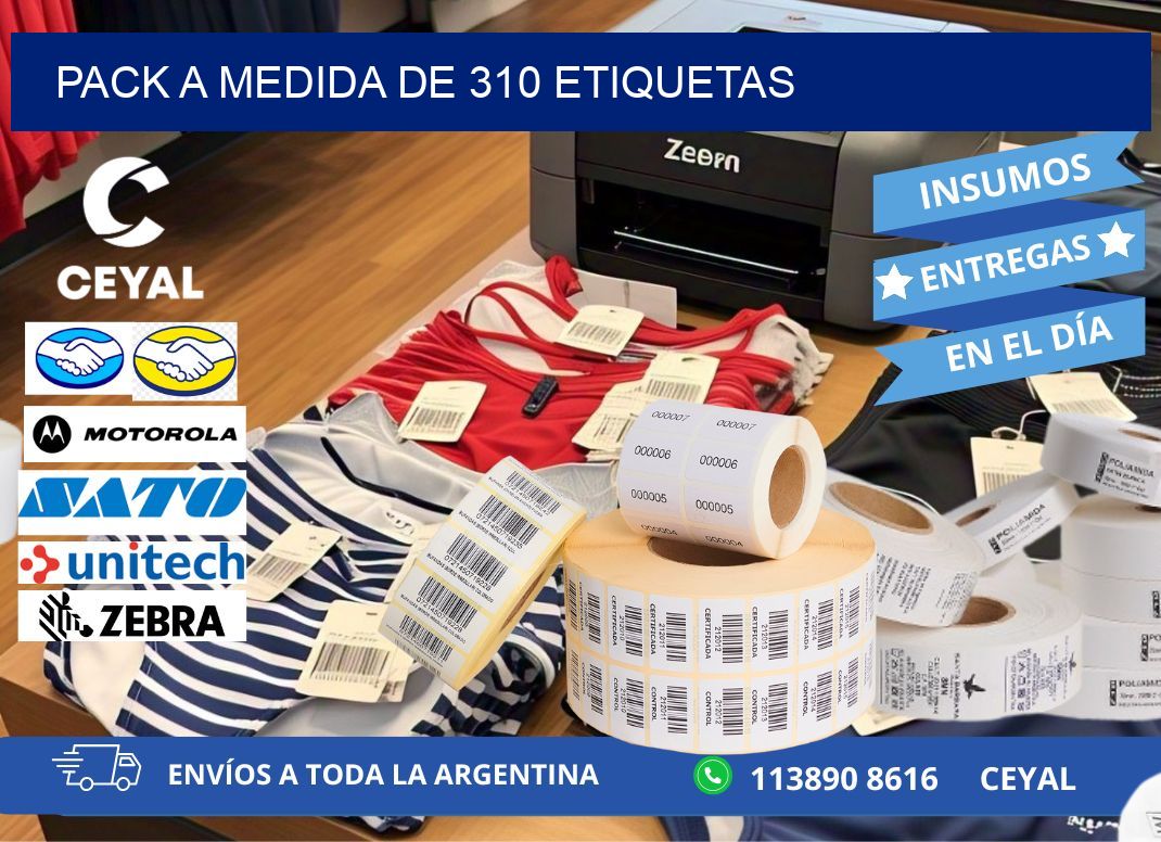 Pack a medida de 310 etiquetas