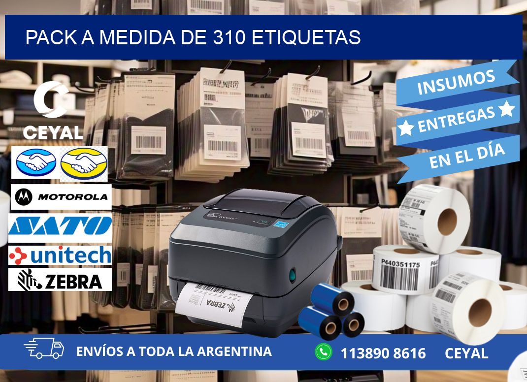 Pack a medida de 310 etiquetas