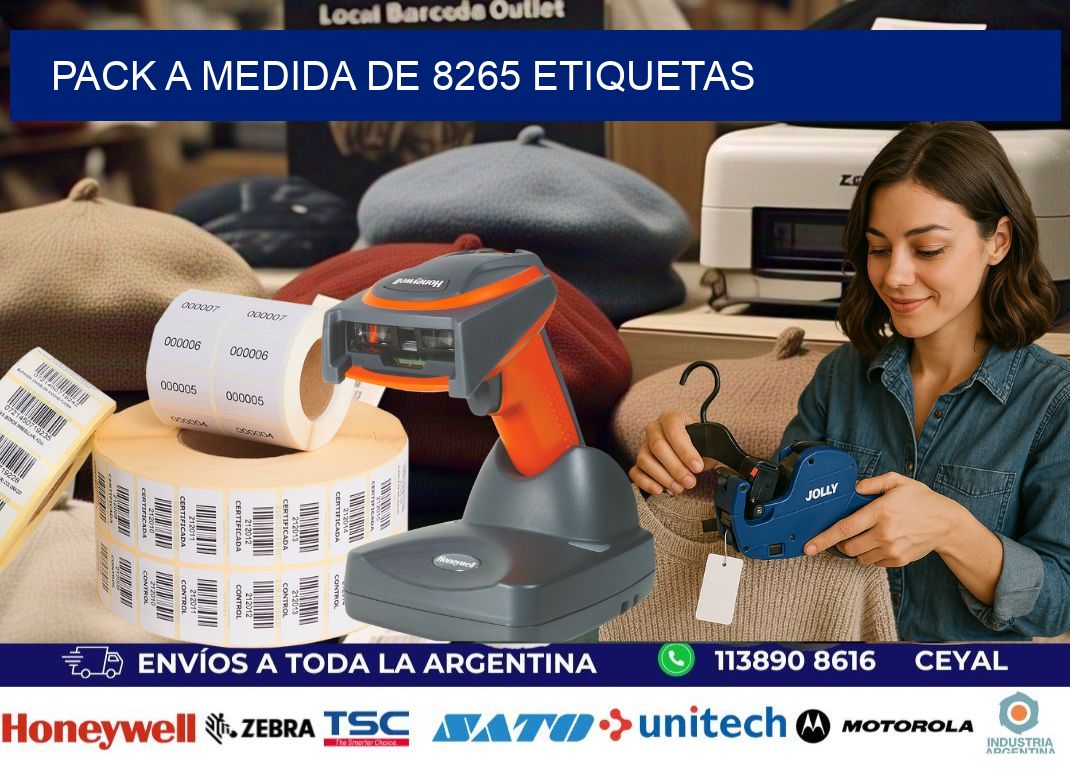 Pack a medida de 8265 etiquetas