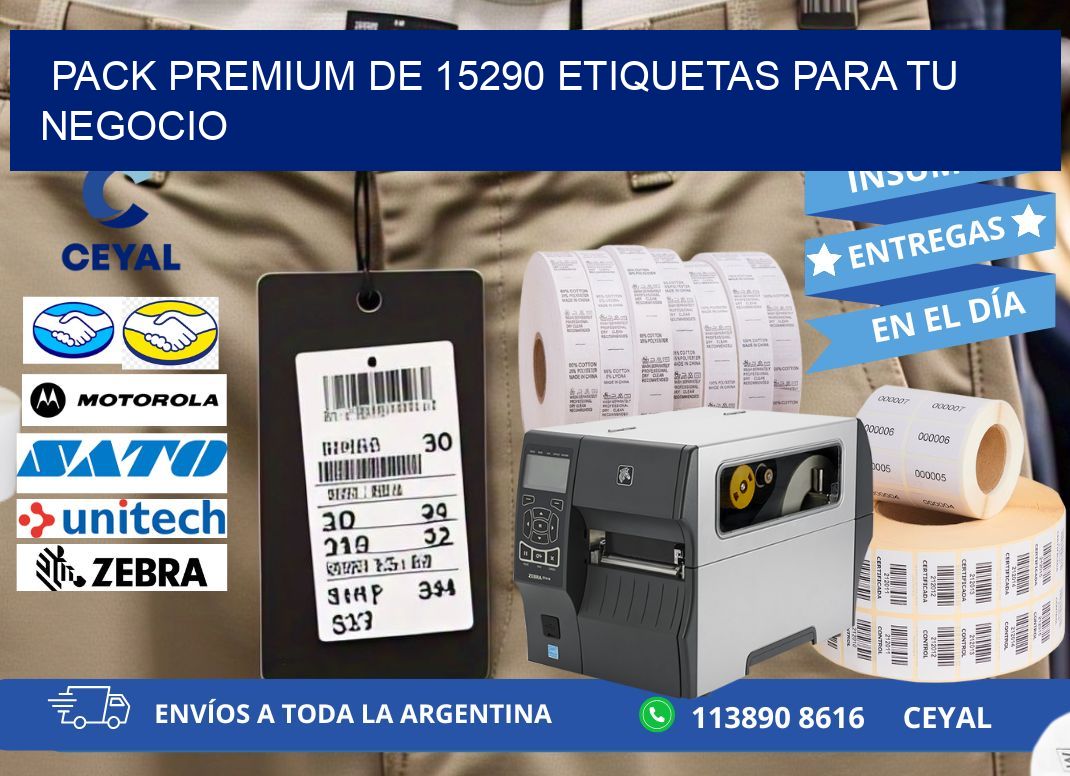 Pack premium de 15290 etiquetas para tu negocio