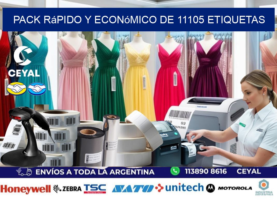 Pack rápido y económico de 11105 etiquetas