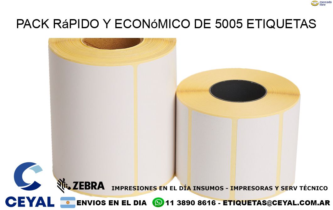 Pack rápido y económico de 5005 etiquetas